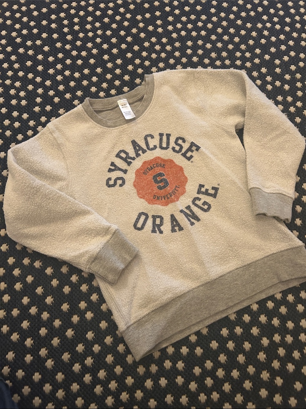 Syracuse Orange Beige Crewneck Sweatshirt